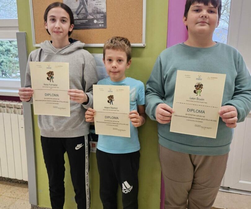Čestitke našim najuspješnijim učenicima na međunarodnom natjecanju Dabar 2025.