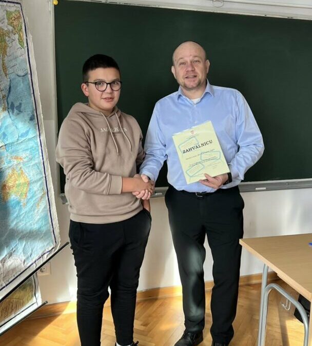 Učenik 8. razreda osvojio 1. nagradu za najbolji slogan  na Natječaju za učenike sedmih i osmih razreda osnovnih škola Istarske županije protiv ovisnosti