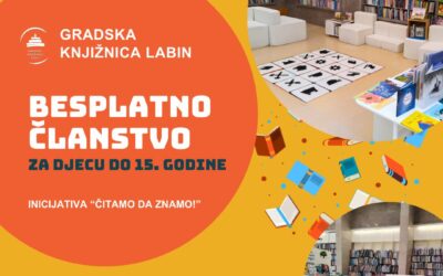OBAVIJEST – besplatno članstvo djece iz Općine Kršan u Gradsku knjižnicu Labin